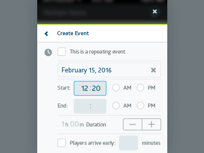 Prosmart Create Event calendaring events forms input