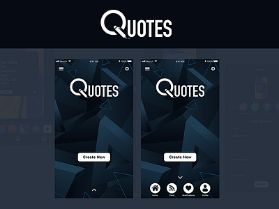 Quotes App Concept UI Design | Part II animation art branding design icon illustration logo ui vector web