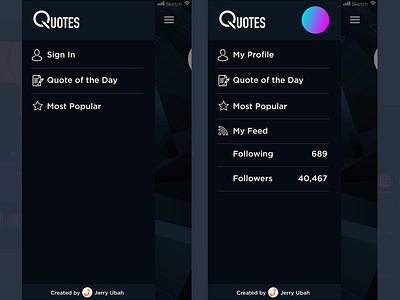 Quotes App Concept UI Design | Part II by Jerry Ubah on Dribbble