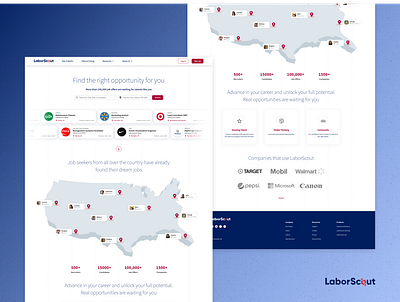 LaborScout, Recruitment Platform | Landing Page landing page ui web design