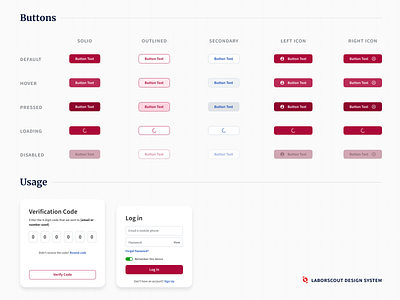 LaborScout | Design System design system ui user interface design ux visual design web design