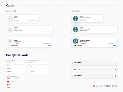 LaborScout | Design System design system product design ui user interface design ux visual design web design