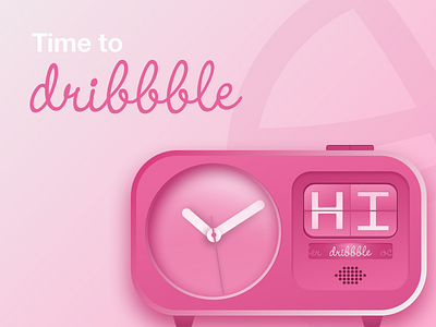 Time to dribbble alarm clock debut shot dribbble time