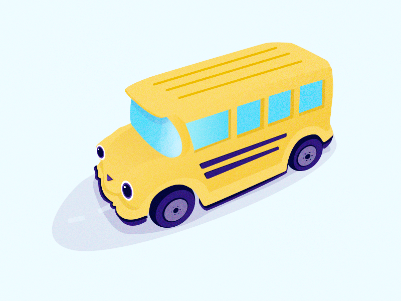 The wheels on the bus... toys children kids vector illustration school bus