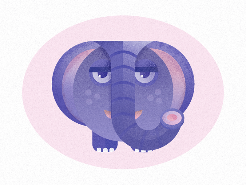 Nursery Animals - Elephant texture vector illustration kids children