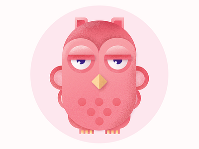 Nursery Animals - Owl children cute illustration noise texture vector