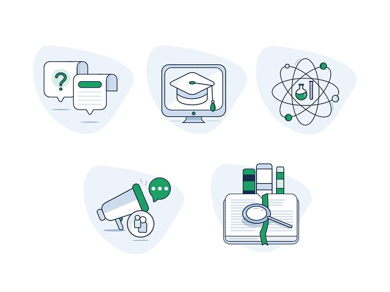 Science Website Icons by Ben Adams for Element 84 on Dribbble