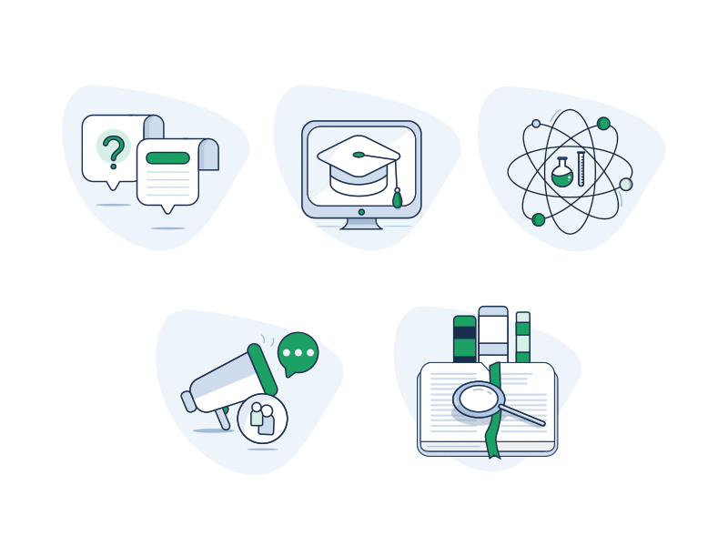 Science Website Icons dictionary outreach e-learning faq earth science icons web