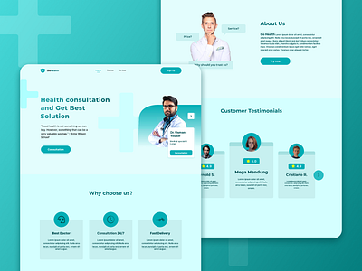 Health Consultation Website Design design graphic design health illustration typography ui ux vector
