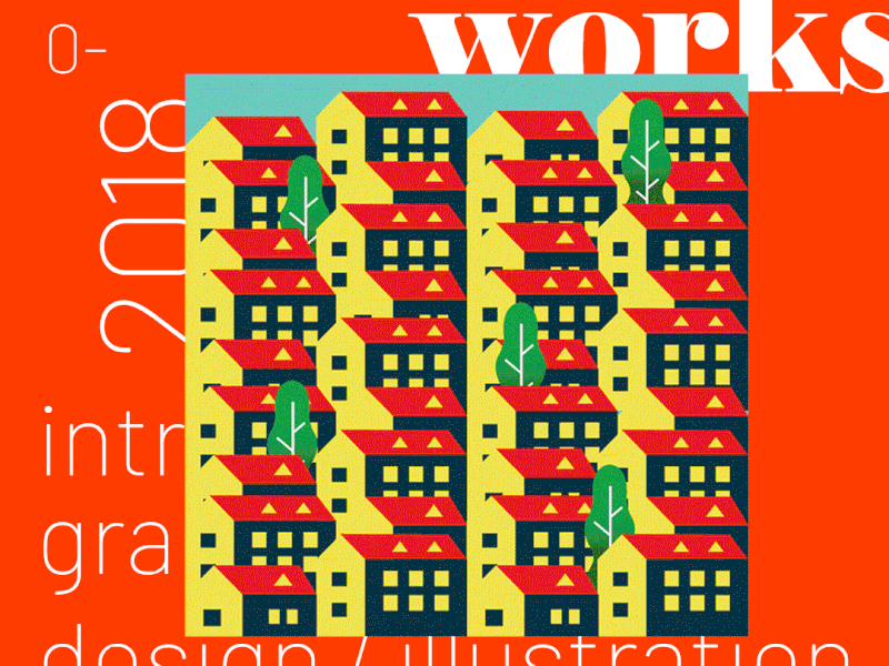 Selected Works design illustration portfolio animated gif flat design