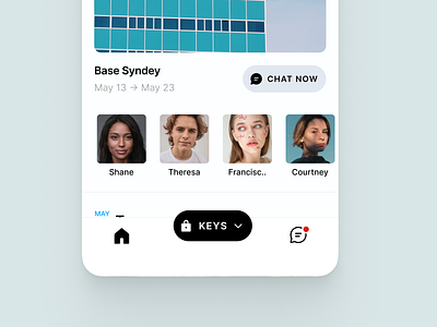 Guests App - Feed app design feed home keys locks product