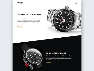 Omega. balck esfahan flat homepage iran omega parallex site ui watch website white