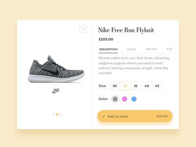 E-Commerce Single Item :: 011 dailyui e commerce iran nike shoes shop shopping single ui