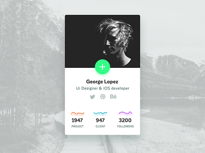 Pop-up Profile :: 014 dailyui design developer green ios iran overlay pop up profile ui