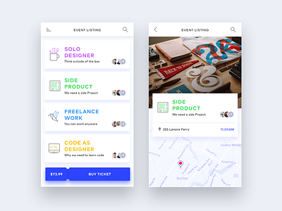 Event Listing :: 031 app blue dailyui design event ios iran listing map ui