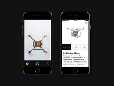 Augmented Reality - Camera 3d app camera design ios iran minimal photo tap ui