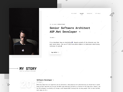 Portfolio black design iran minimal personal portfolio ui ux white