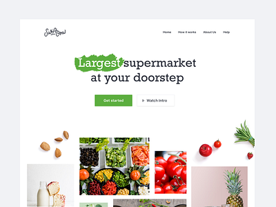 Landing page design food frout gallery home iran landing page milk persian photo pineapple supermarket ui ux web