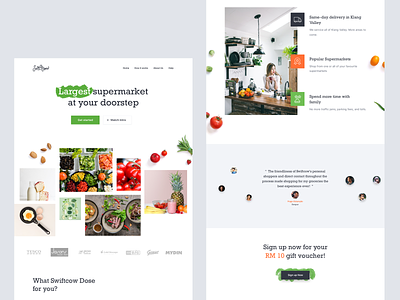 Landing etire page design food frout gallery home iran landing page milk persian photo pineapple supermarket ui ux web