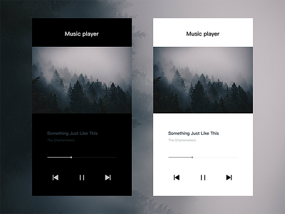 Music player app design minimalist music player simple ui