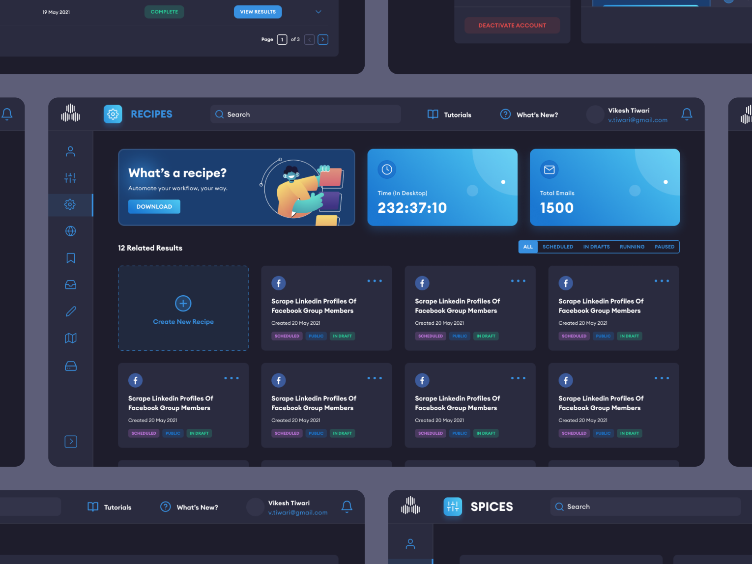 TexAu Dashboard Dark Theme by Ascent on Dribbble