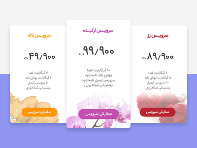 Service Plans - DailyUI #009 colorful design farsi flowe persian photoshop plans service ui