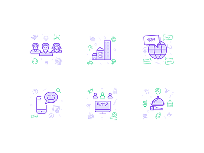 icon set for hotel site. hotel icon set icons illustrate purple