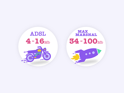Icons for internet provider adsl bandwidth broadband icon icon set max motorcycle purple rocket speed wireless