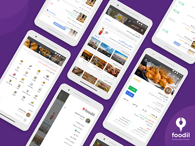 Restaurant Finder & Food Ordering app design android app app design design food hall order persian prototype restaurant