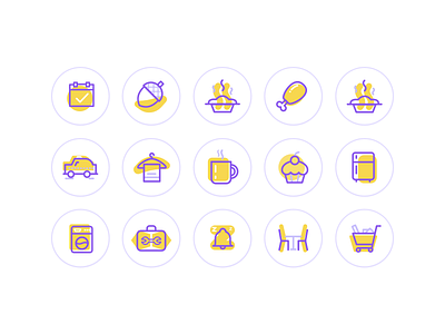 Icon Set for Hotel services