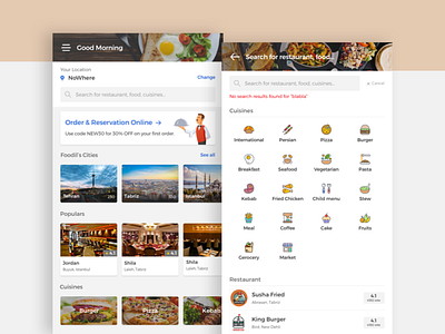 Restaurant Finder & Food Ordering app (English Version)