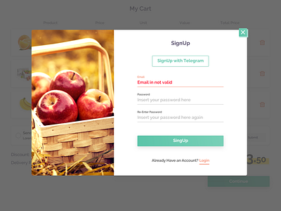 SignUp Modal Box