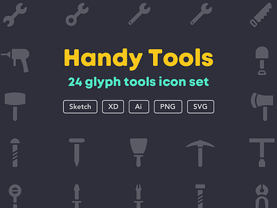 Handy tools icon set [Free] download free freebies hammer handy icon icon set tool tools ui work