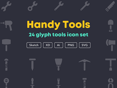 Handy tools icon set [Free]