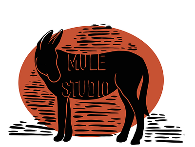 Mule Studio Logo Concept lettering logo mule