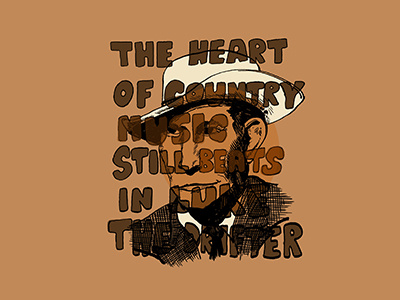 Luke The Drifter country music hank williams illustration typography