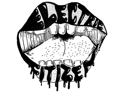 Electric Citizen European Tour Shirt band shirt electric citizen illustration mouth music music merch riding easy records