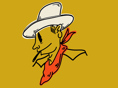 Smoke Em Up cowboy illustration simple