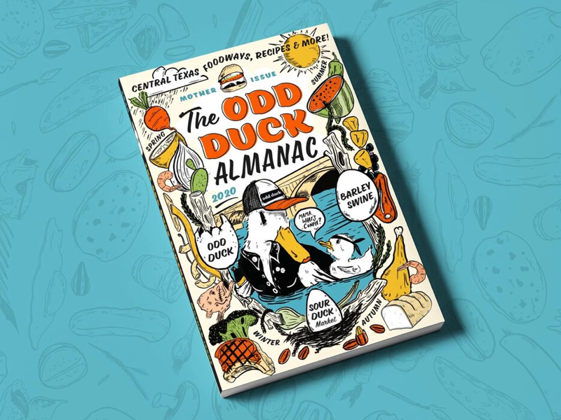 The Odd Duck Almanac food magazine cookbook illustration