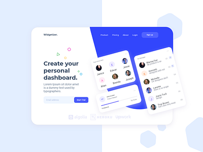 Landing page template project