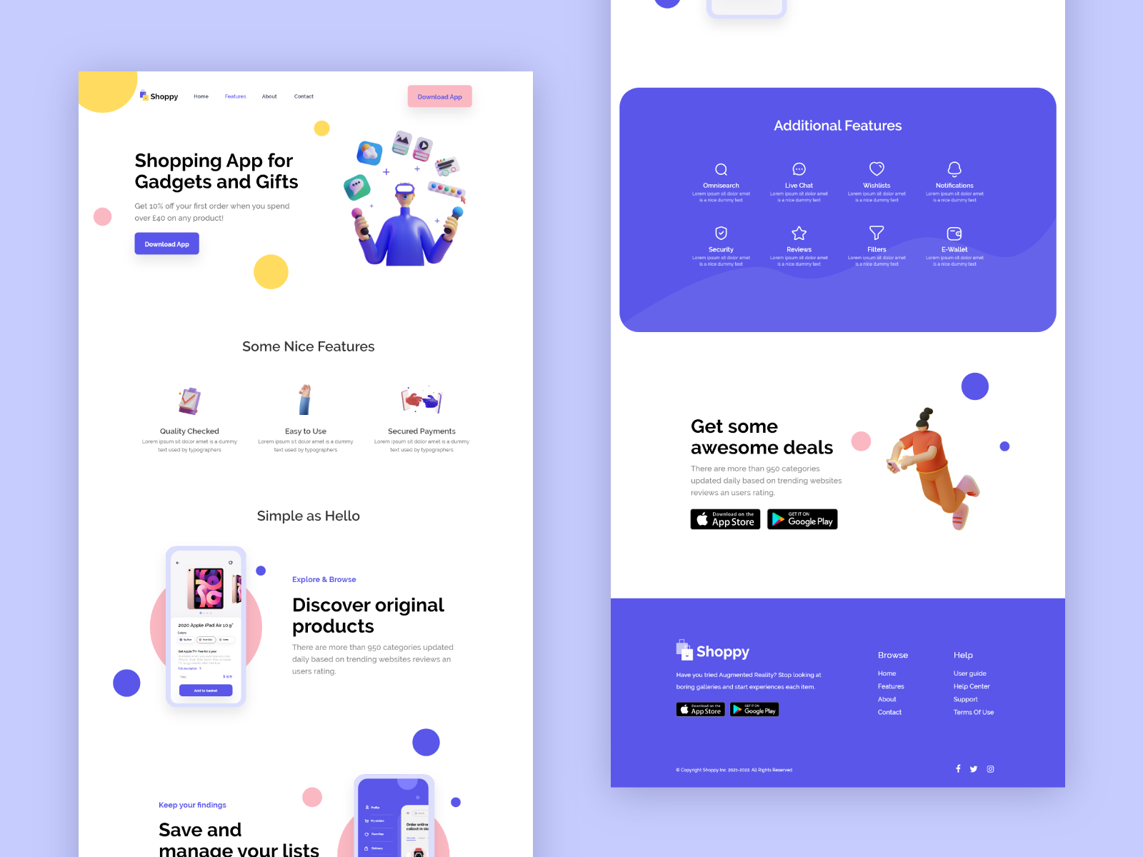 Feature Page By Driss Chelouati On Dribbble