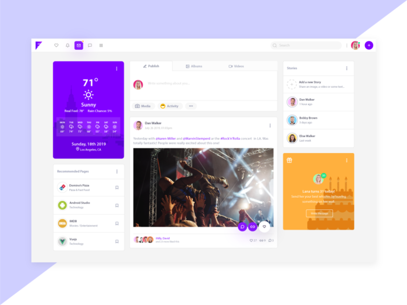 Social Network Html Template from cdn.dribbble.com