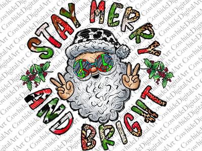 Stay Merry And Bright Png, Santa Claus 3d animation app branding design graphic design illustration logo motion graphics ui vector