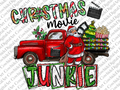 Christmas Movie Junkie Png, Western PNG 3d animation app branding design graphic design illustration logo ui vector