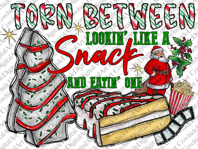 Christmas Png, Torn Between Lookin' Like a Snack and Eatin' One 3d animation app branding design graphic design illustration logo motion graphics ui vector