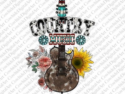 Country Music PNG File ,Sublimation Design, Serape