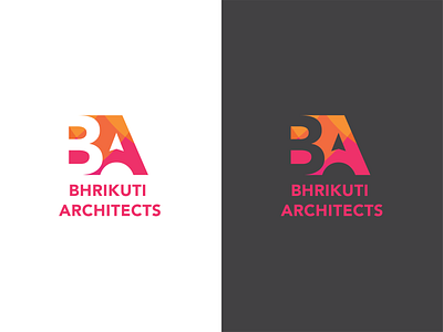 Bhrikuti Architects branding design flat logo vector