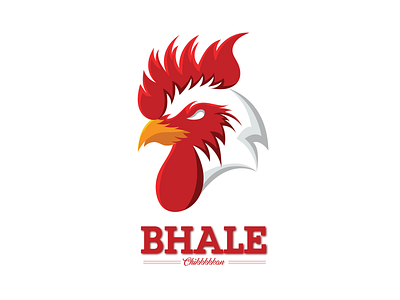 Bhale branding chicken cock design flat hen illustration logo vector