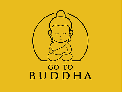 Go To Buddha branding buddha design flat icon illustration logo mascot logo peace tourism vector visitnepal