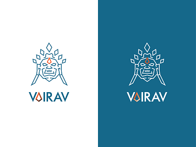 Vairav branding design flat icon illustration logo mascot logo typography vector